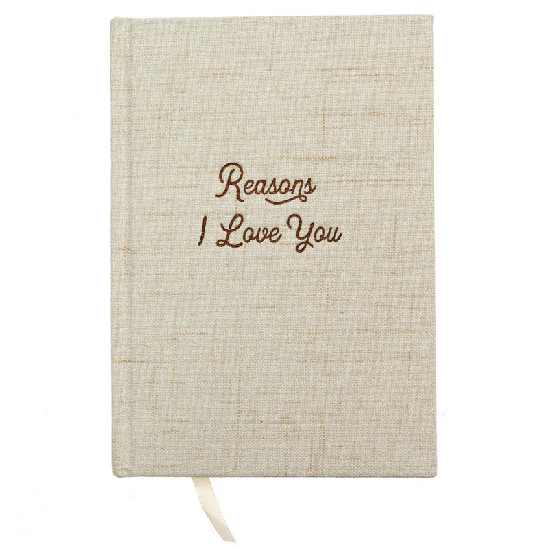 Avocado Goods Reasons Why I Love You - Blank Hardcover Love Book, Why I Love You Linen Journal Gift Book for Boyfriend or Girlfriend, Husband or Wife, Bride & Groom, or Couples I Love You Gifts Notebook, Love Journal - Image 1